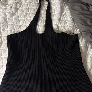 Express Black sweater Halter top sz xl